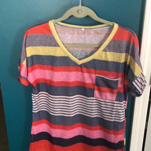 Tops - Striped tee shirt. Size xxl. NWOT